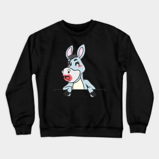 Sweet donkey kids comic donkey mule draft animal Muli Crewneck Sweatshirt